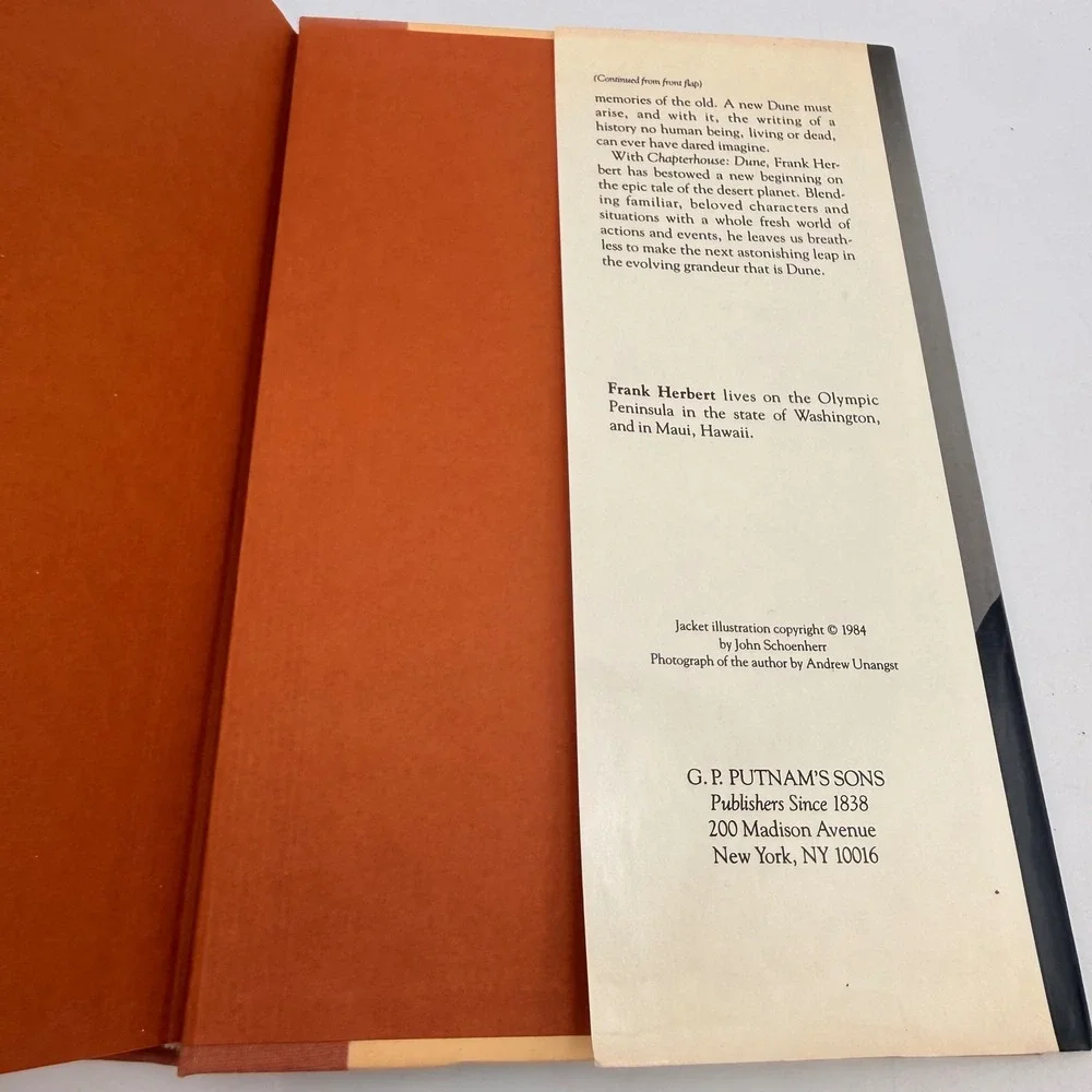 Chapterhouse Dune Frank Herbert First Edition 1985 Hardcover Sci-Fi Book Putnam